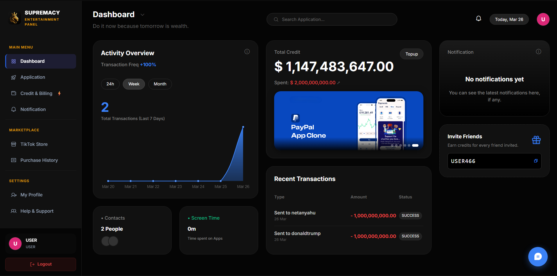 Desktop Dashboard